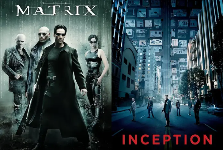 “The Matrix” and “Inception” movie poster.